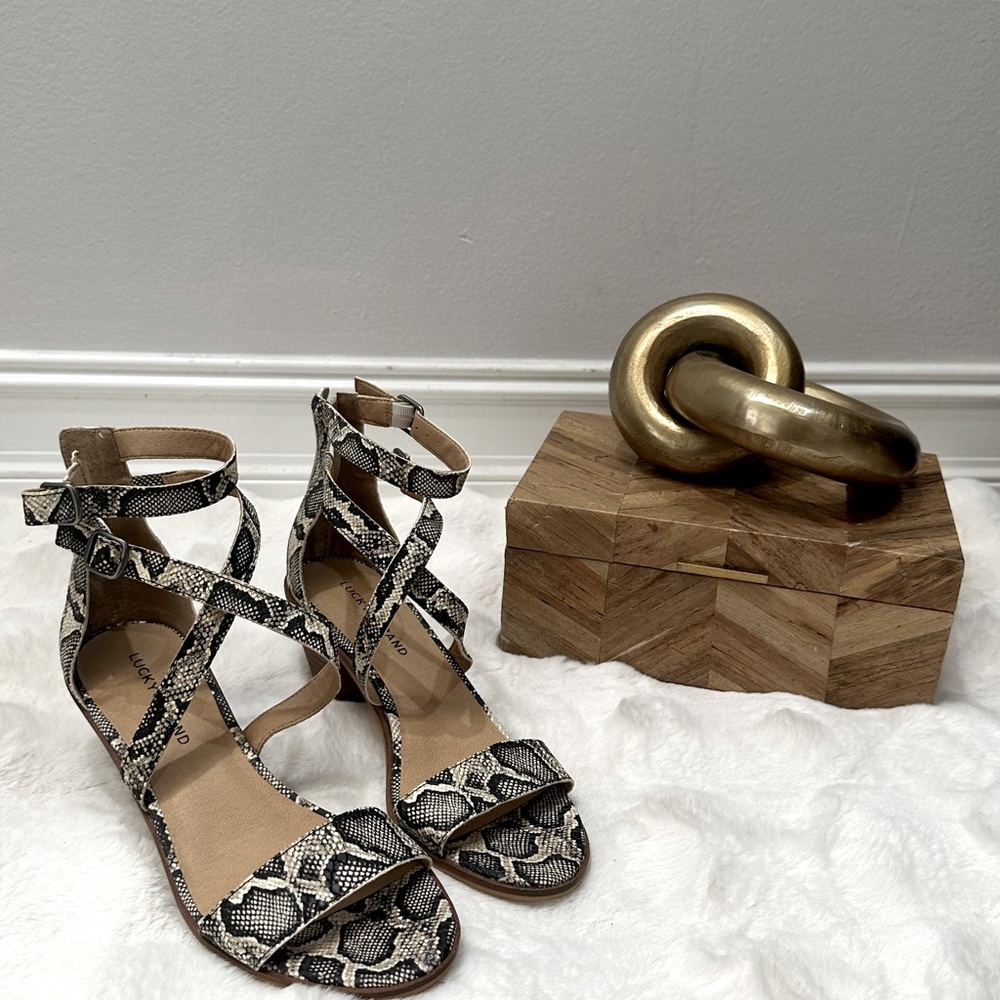 Lucky Brand - Women’s Snakeskin Sandal Size 9